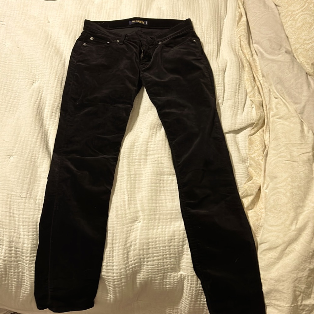 Levi’s Too Super Low 524 Black Velvet Skinny Jeans size 29 x 32